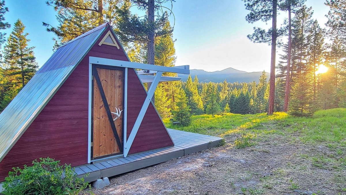 Greenough Cabin | The Stargazer A-frame Cabin with Mtn View, Hot Tub
