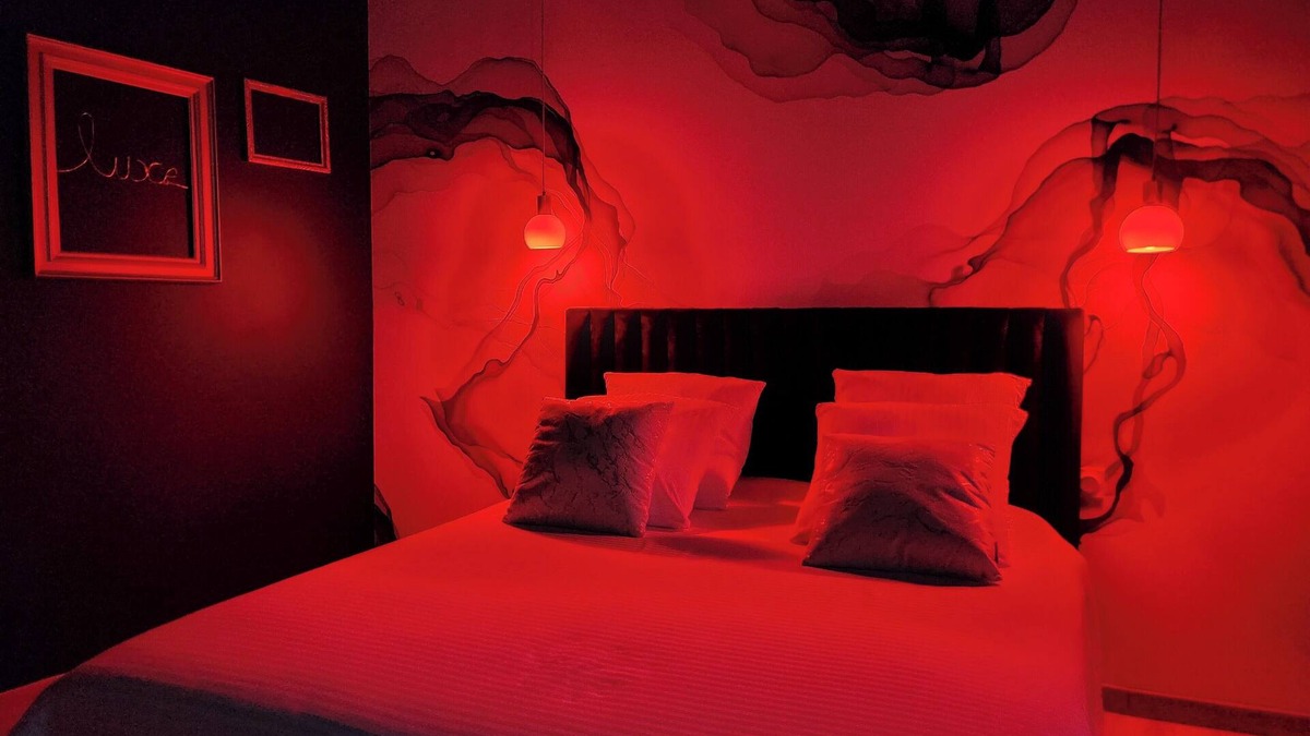 Doue-la-Fontaine Apartment | The Volupté Suite - Luxury, calm and romance with private sauna and Jacuzzi