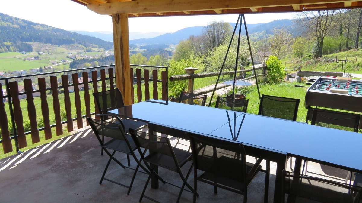 Cleurie House | the yellow house covered terrace panoramic view 15 km from gerardmer remiremont