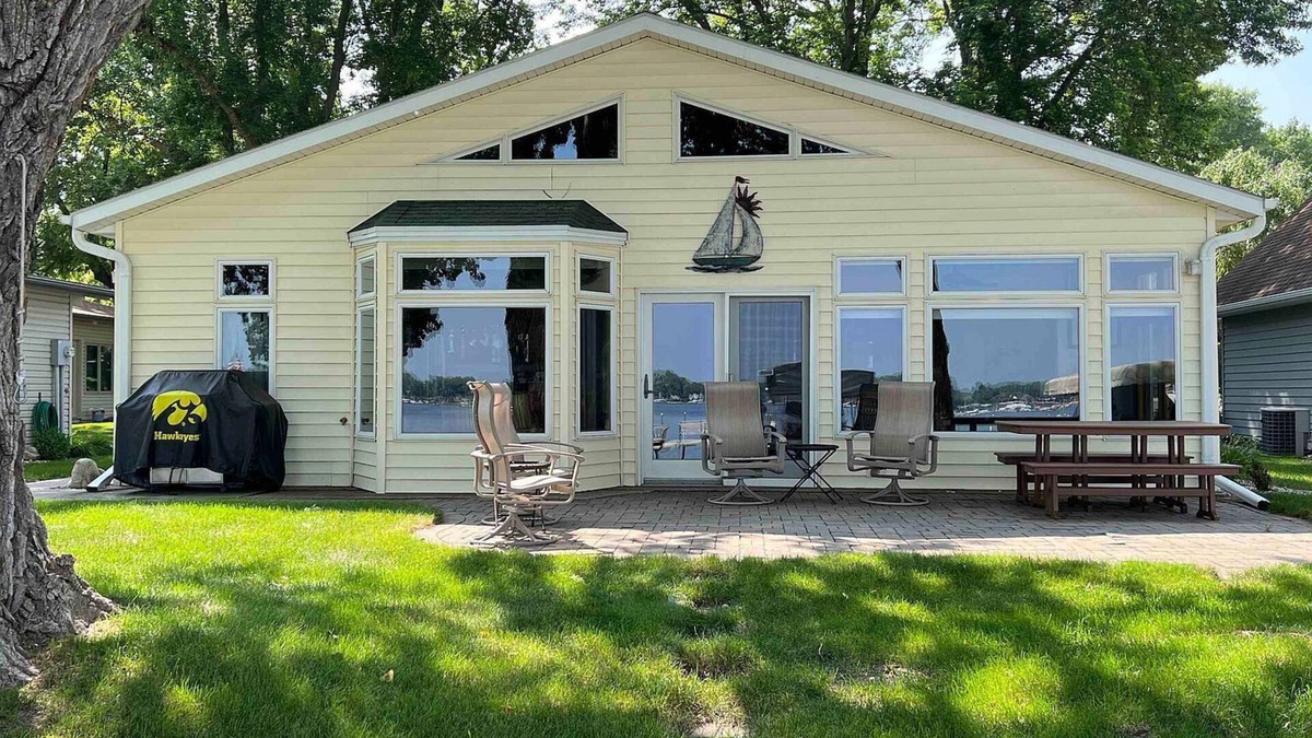 Spirit Lake House | The Yellow House on East Lake! Dock access to bring your boat.