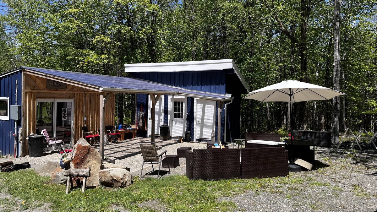 Sebec Cabin | Tiny A Frame with Bohemian flare