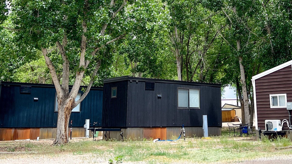 Montrose House | Tiny home with one lofted queen bed and full size futon.