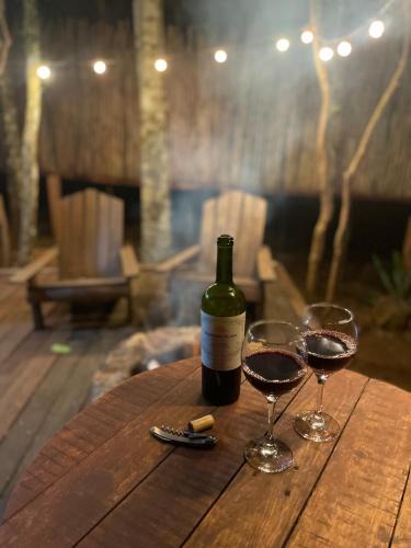 Caraa Cabin | Tiny House Guabiroba - ofurô de água termal - Trilha do Mato