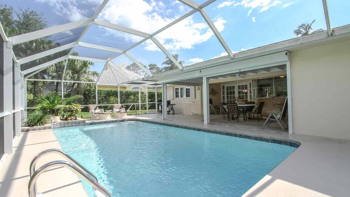 Coquina Sands House | Totally Renovated Home: Screened in Lanai w/Heated Pool & Dining-2 Blocks to Beach-Coquina Sands