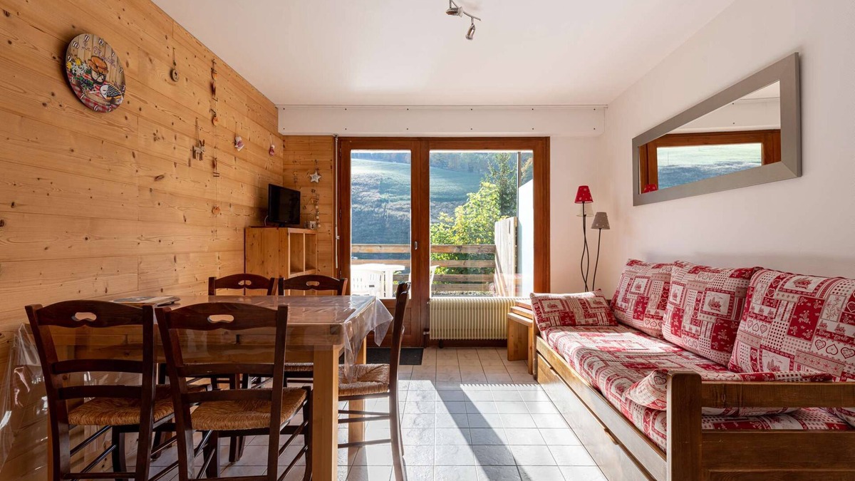Le Grand-Bornand Apartment | Très belle terrasse face aux pistes pour cet appartement