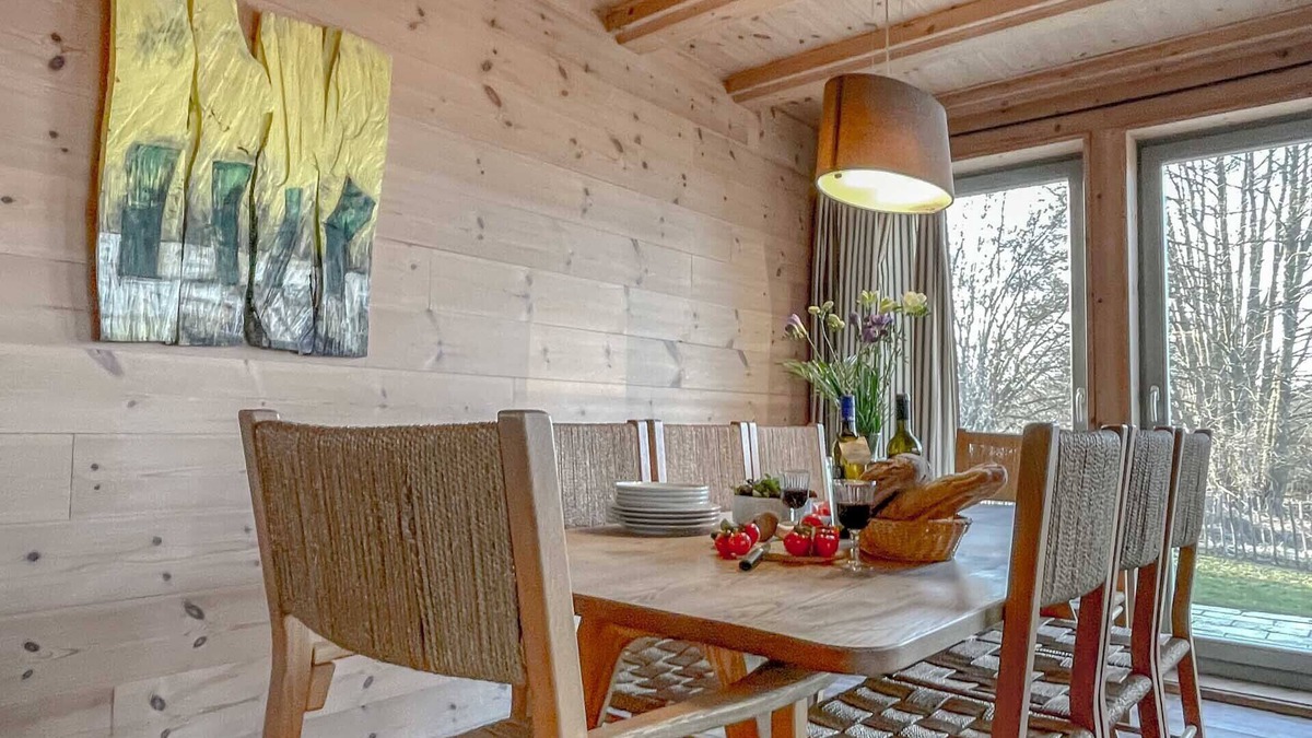 Vogelsang-Warsin House | traumHaff® Cozy coastal chalet made entirely of larch wood with fireplace & sauna Baltic Sea