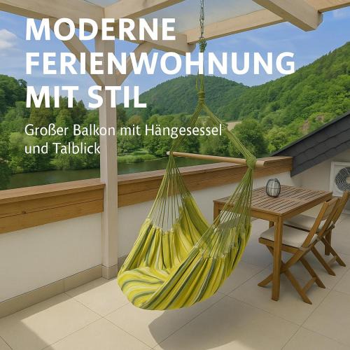 Neckarsteinach Apartment | Traumhafte Wohnung mit Balkon & Flussblick in Neckarsteinach, 15km Heidelberg