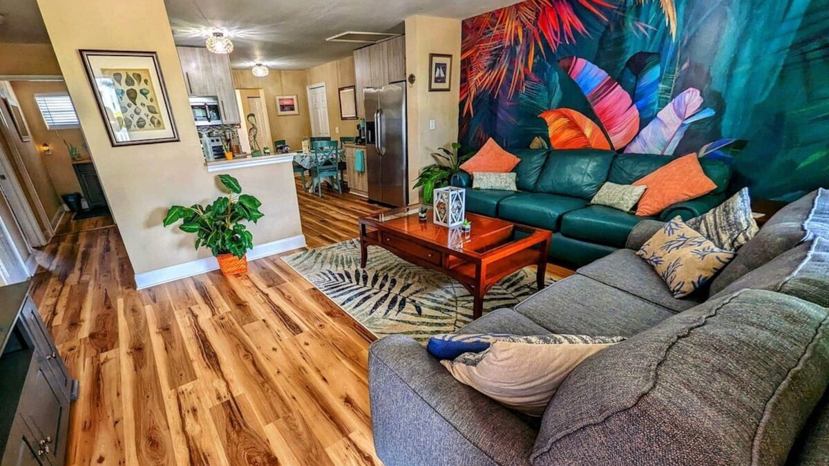 Titusville House | Tropical Lagoon Getaway: River View ~ Hot Tub
