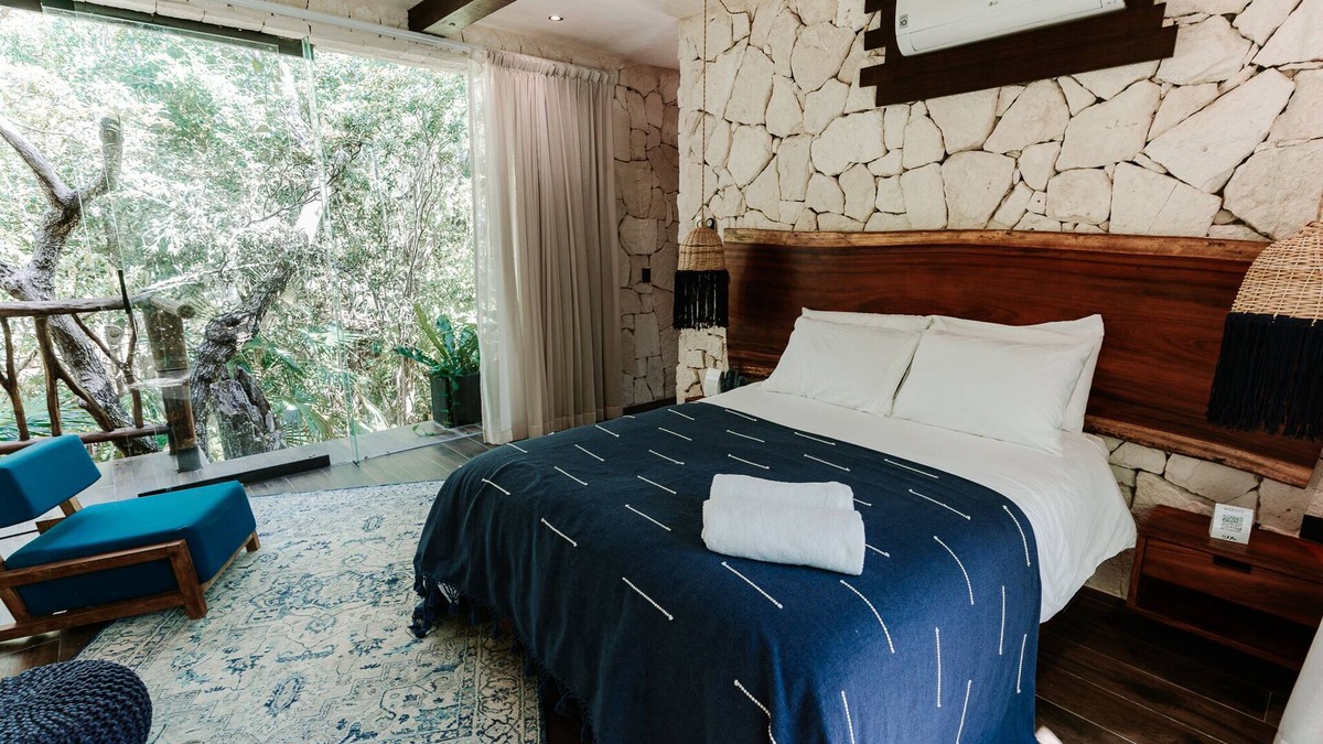 Chemuyil Villa | Tulum Jungle Villa 2BR and 2 Sofas in Living Room, complete with full bathrooms!