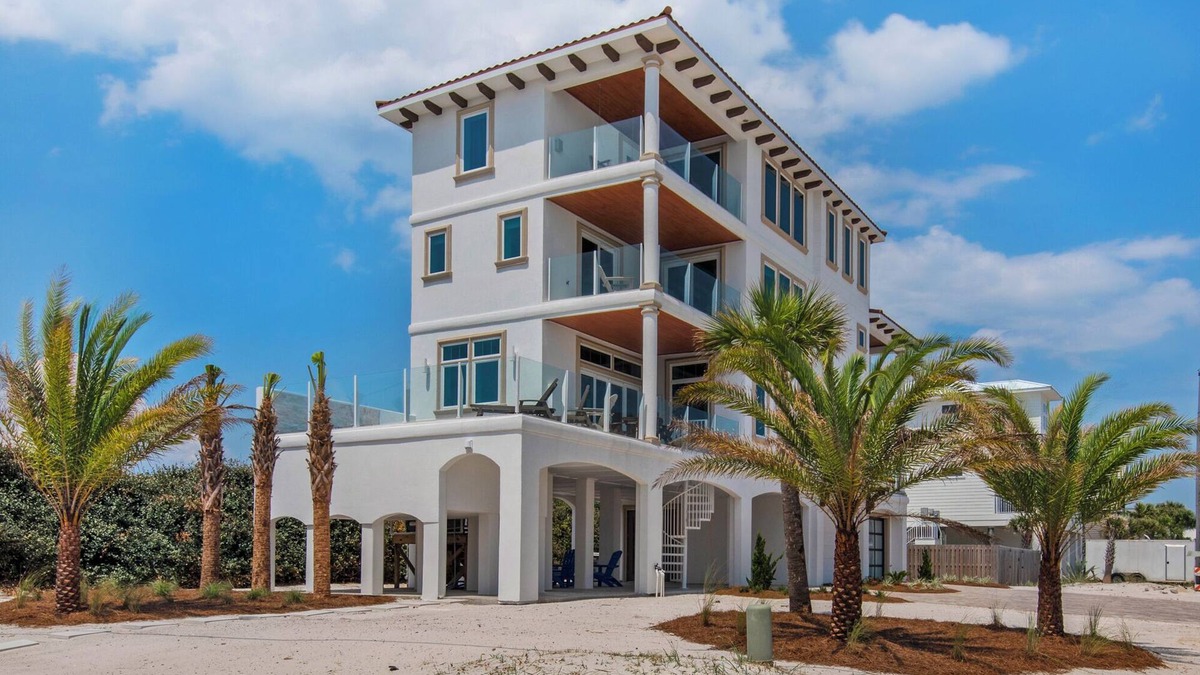 Villa Primera House | Tuscan Sun 🌞 Gulf View Retreat w/Pool, Elevator + Game Room | Event-Friendly
