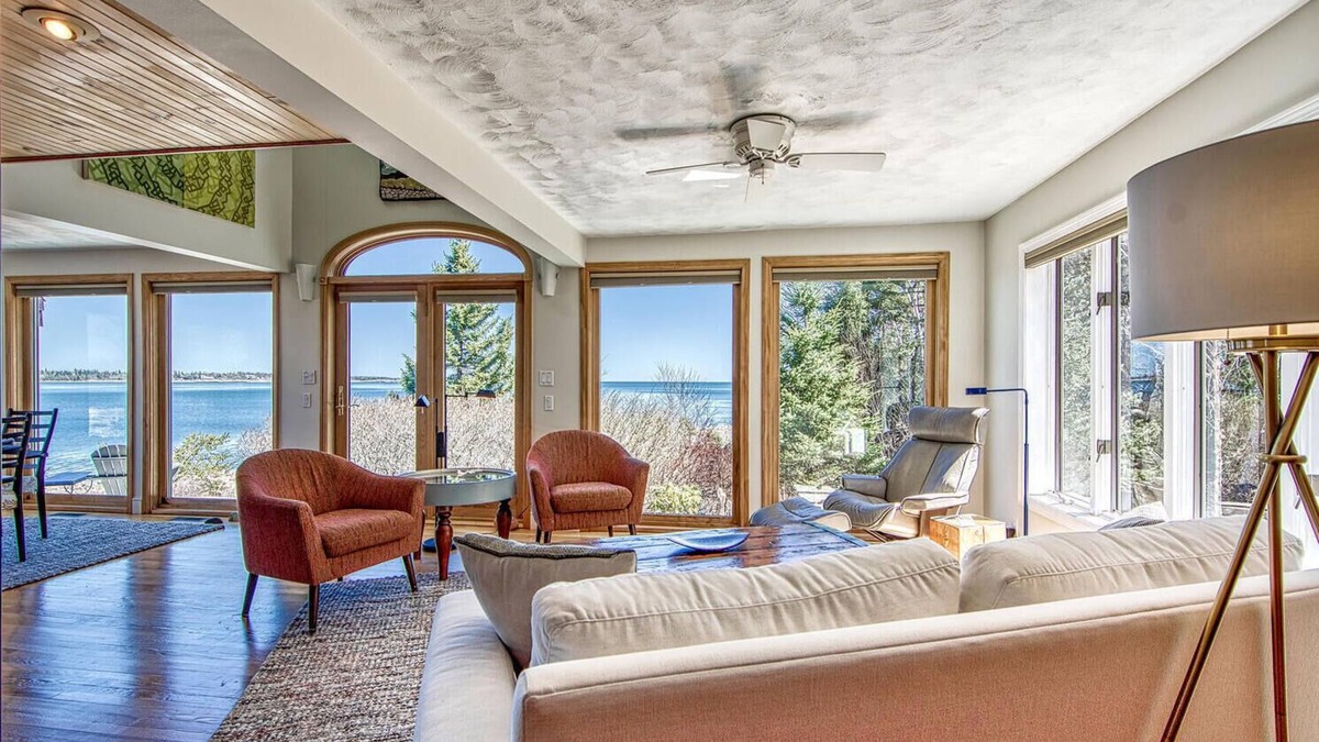 Prospect Harbor House | Unique style, local flare & open concept oceanside home near Schoodic Peninsula!