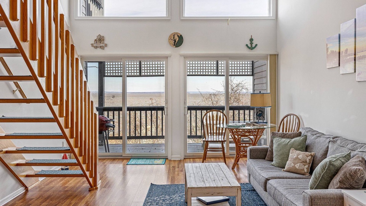 Betterton Condo | Unobstructed view of the Chesapeake Bay, w/a beach!