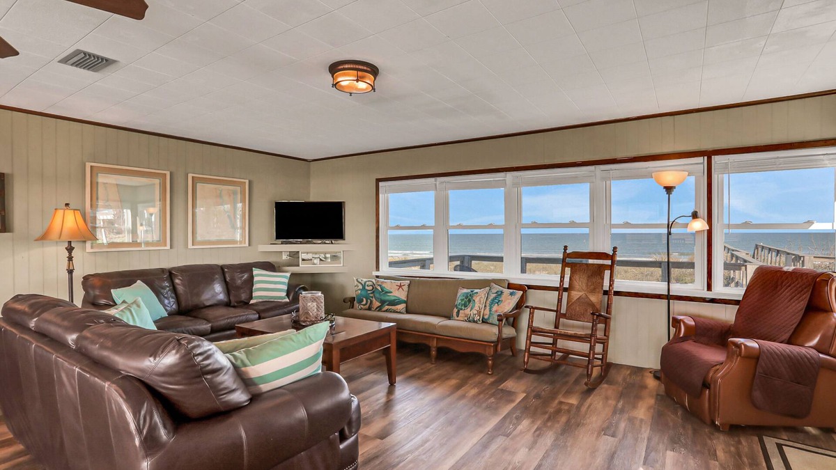 Crescent Beach House | Updated beachfront home w/great beach views, gas grill, multiple balconies, W/D