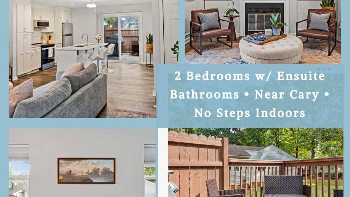 Southwest Raleigh House | Upscale Raleigh Retreat | Pet-Friendly | Back Deck