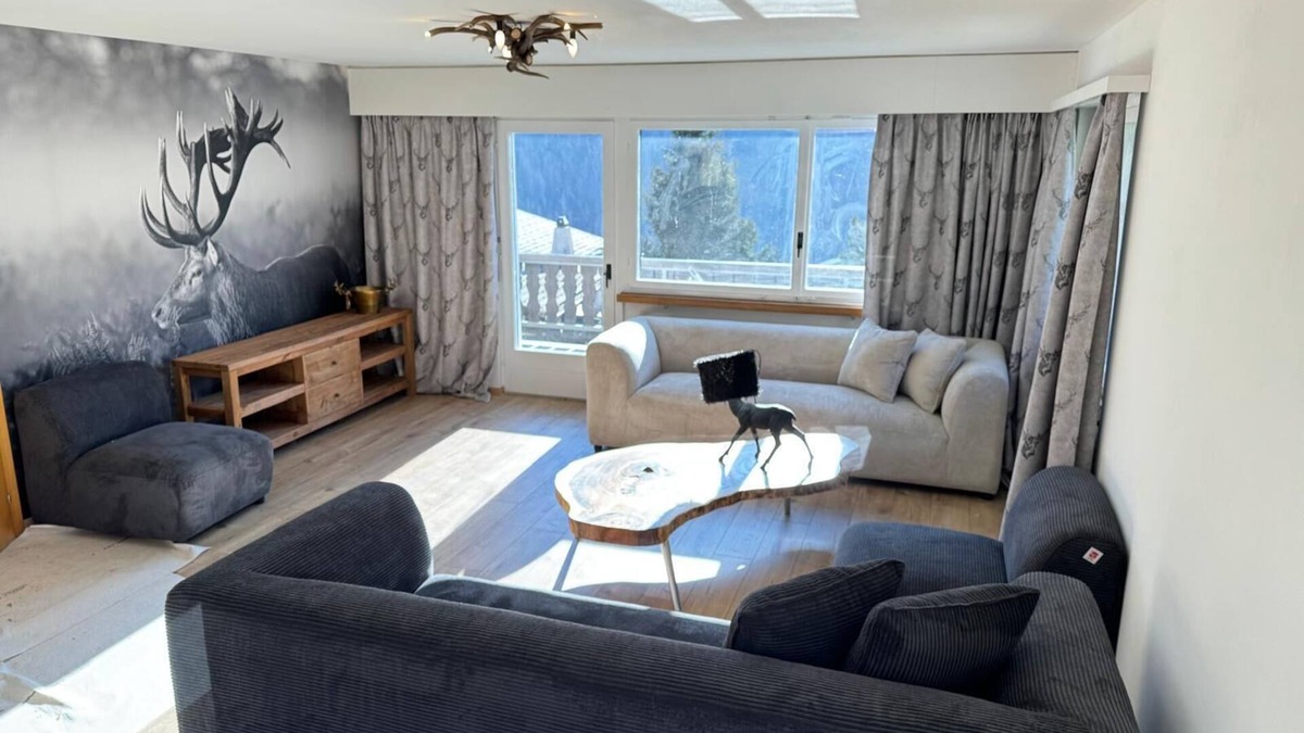 Engadin Scoul House | Vacation home with wellness area in alpine chic retro style