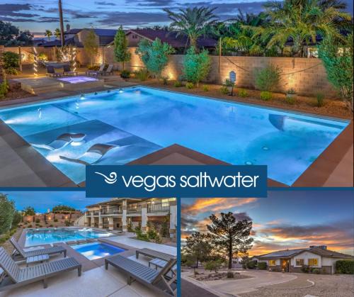 Black Mountain Villa | vegas saltwater, a luxury pool villa with 5BR, Spa, wet deck on a half acre lot