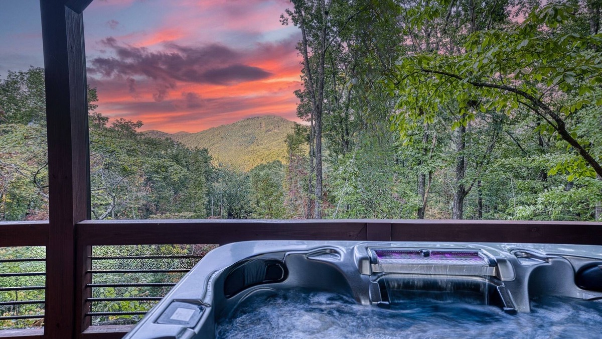Ridgeline Vistas Cabin | VIEWS! Game Room + Hot Tub + Outdoor Fireplace + 3 Decks