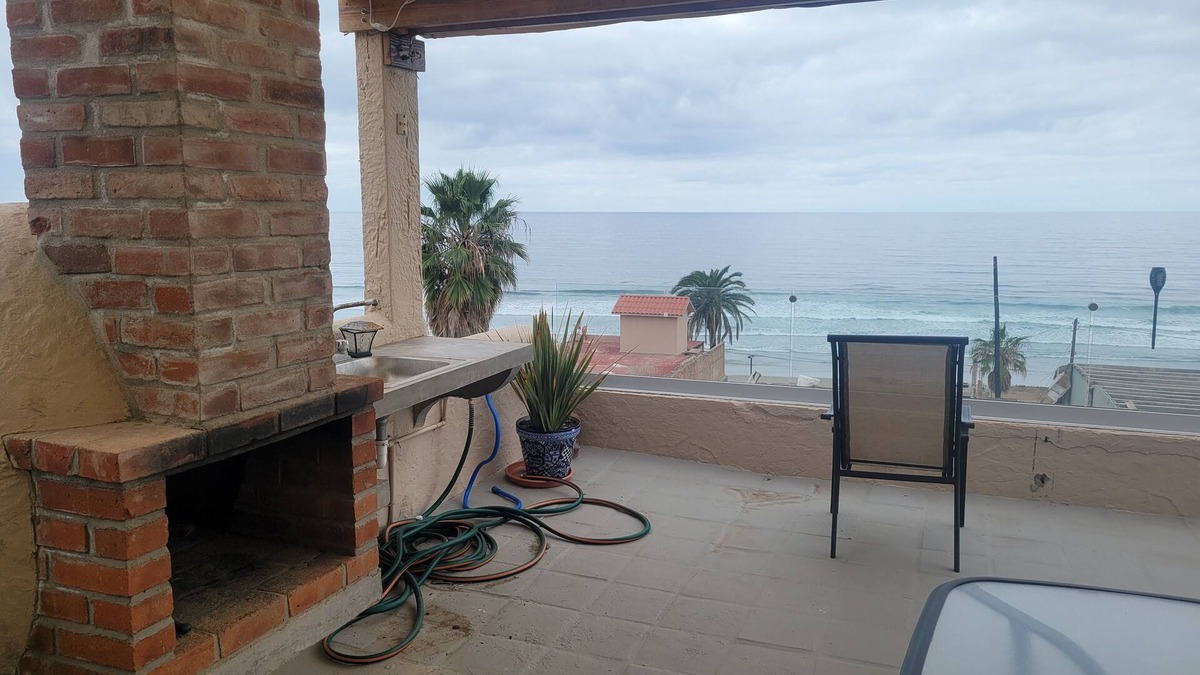 La Fonda House | Views to teh ocean and very big outfdoor patio with fire place