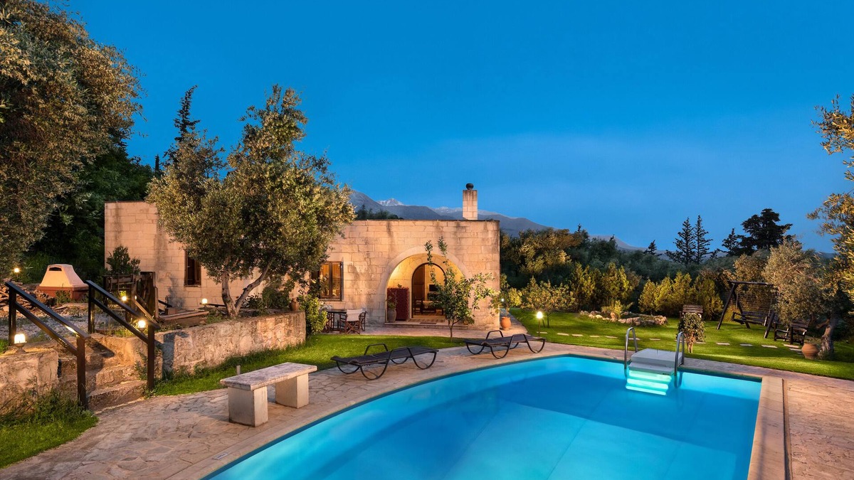 Maza Villa | Villa Aloni-Traditional stone Villa with nice view,pool and garden