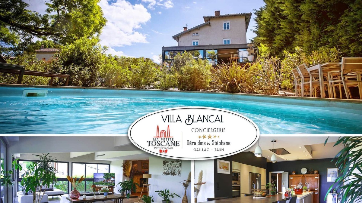Salvagnac House | Villa Blancal - Swimming pool - Air conditioning - Exceptional view over the valley.