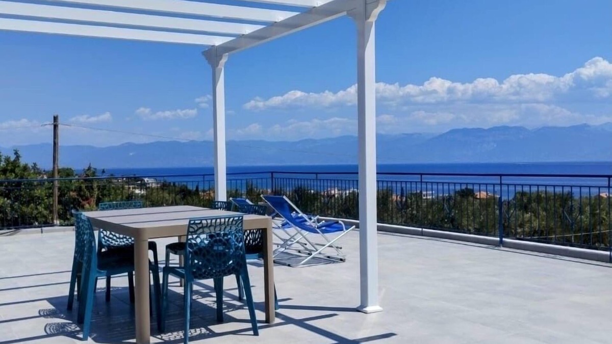 Aipeia Villa | Villa Blue Cocoon - Chrani Messinia Peloponnese Sea View Rooftop Beach 550 m