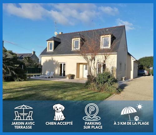 Tracy-sur-Mer Villa | Villa des pontons Maison 5 chambres avec grand jardin clos et belle terrasse séjour spacieux lumineux à 2 kms de la plage d'Arromanches près de Bayeux, Omaha beach - table de ping pong - garage