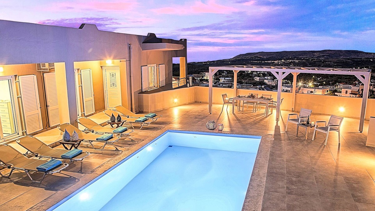 Kournas Villa | Villa di Giorgio Heated Pool