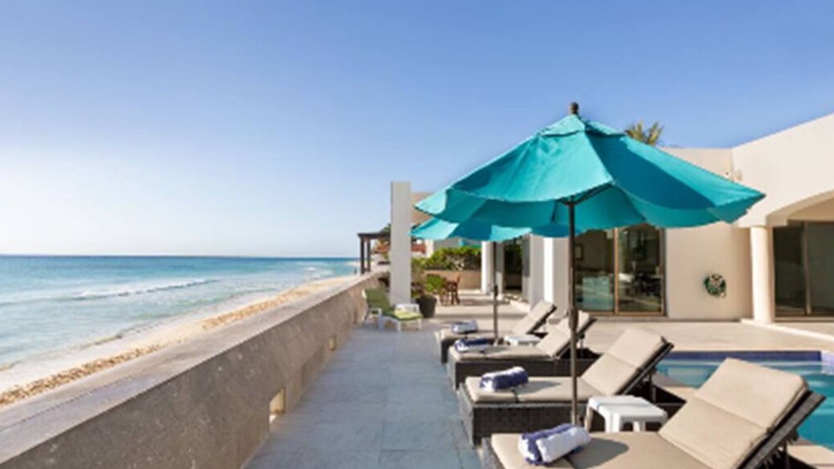 Playacar Beach Villa | Villa El Dorado is a chic contemporary oceanfront private oasis