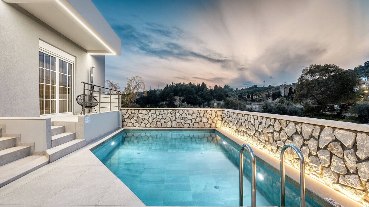 Afandou Villa | Villa "Eldorado Luxury" with Mountain View, Private Pool & Wi-Fi