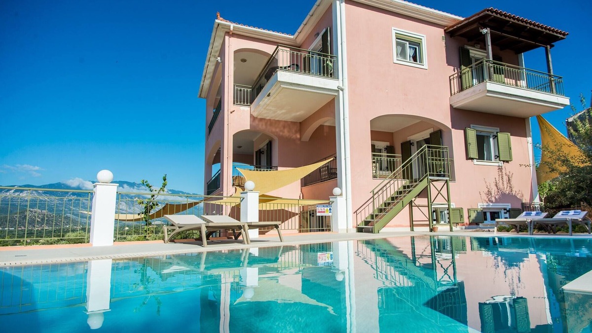 Lakithra Villa | Villa Eleftheria: 4 bedrooms for up to 9 adults, pool and outstanding 180° views