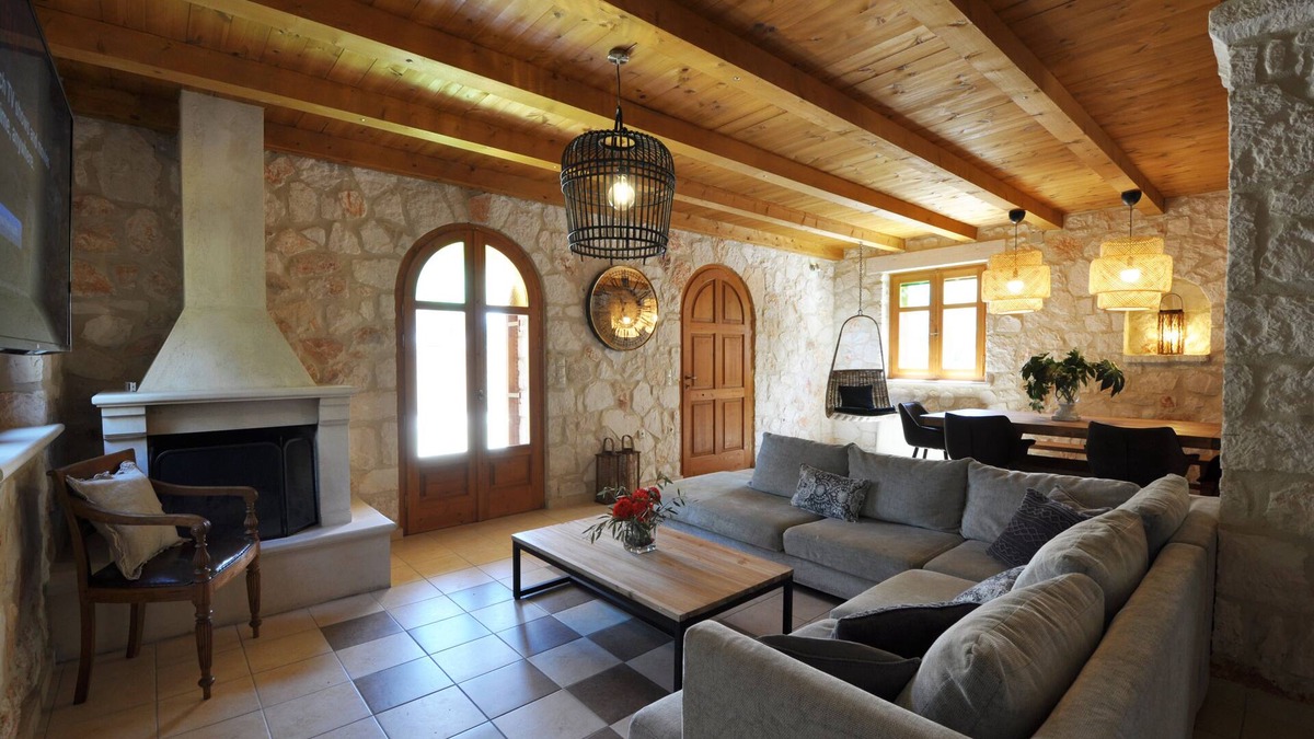 Akrotiri Villa | Villa Elektra of Jootiq Villas. Combine traditional stone built concept with supreme comfort!