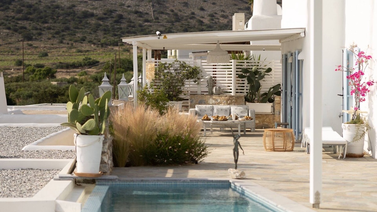 Paros Villa | Villa Galazio extraordinary panoramic sea views and private pool