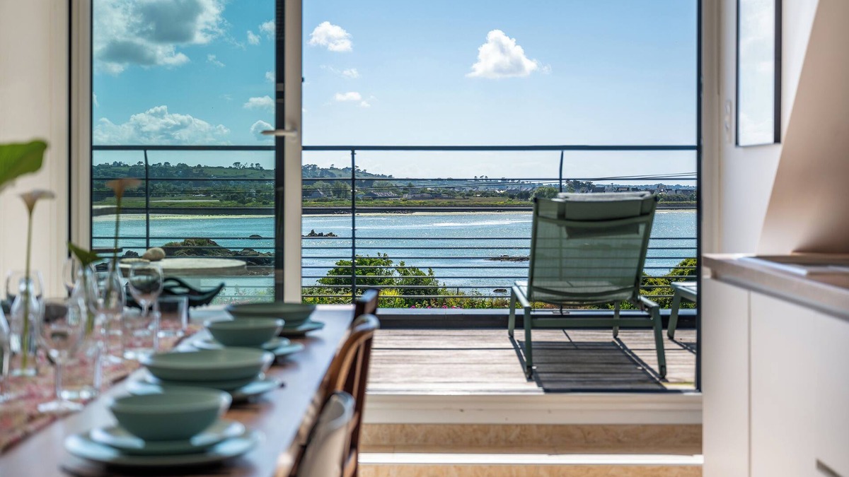 Guisseny House | Villa " Guissbeach " SPA, walking distance to the beach, Sunset from the terrace
