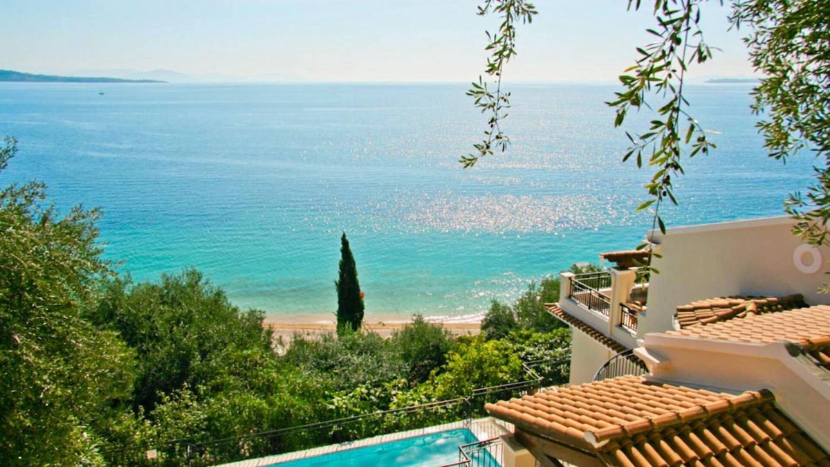 Katavolos Villa | Villa Kerkyroula Large Private Pool Walk to Beach Sea Views A C Wifi Car Not Required - 1972