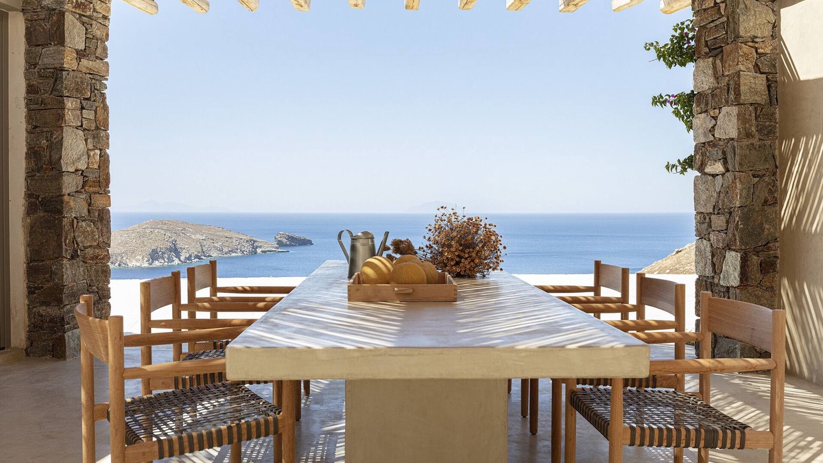 Serifos Villa | Villa 'Kir Mimis Awarded Cycladic Villa ' with Sea View, Wi-Fi and Air Conditioning