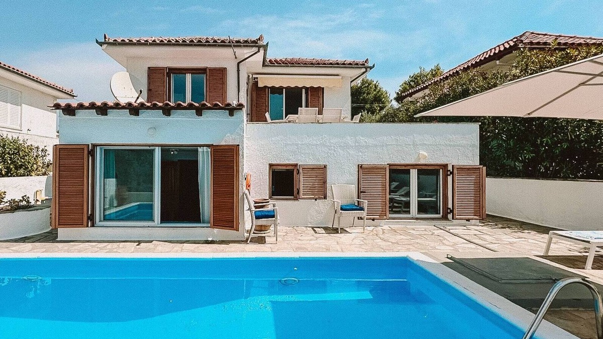Achladies Villa | Villa Kosmos, wonderful villa with pool near 3 bea