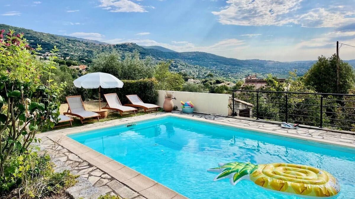 Le Tignet Villa | Villa Le Clef des Champs - Spectacular View