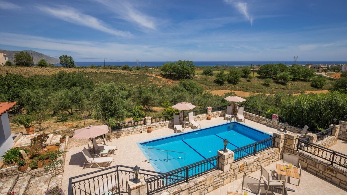 Mathes Villa | Villa MariaLuna beautiful villa pool sea view near the beach of Giorgioupolis