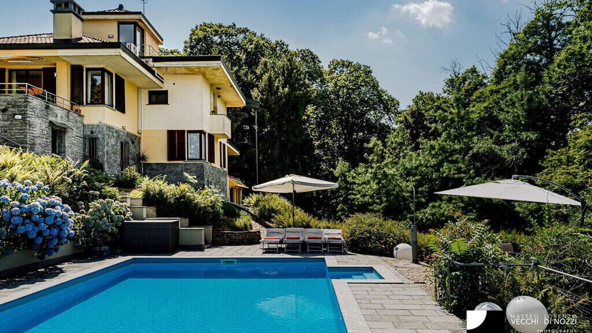 Meina Villa | Villa Olivia with pool and sauna .Lake view