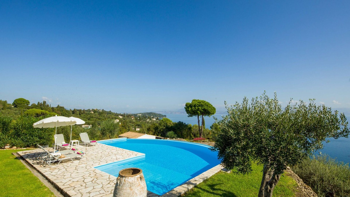 Perama Villa | Villa Pelagos undoubtedly has one of the best views in Corfu.