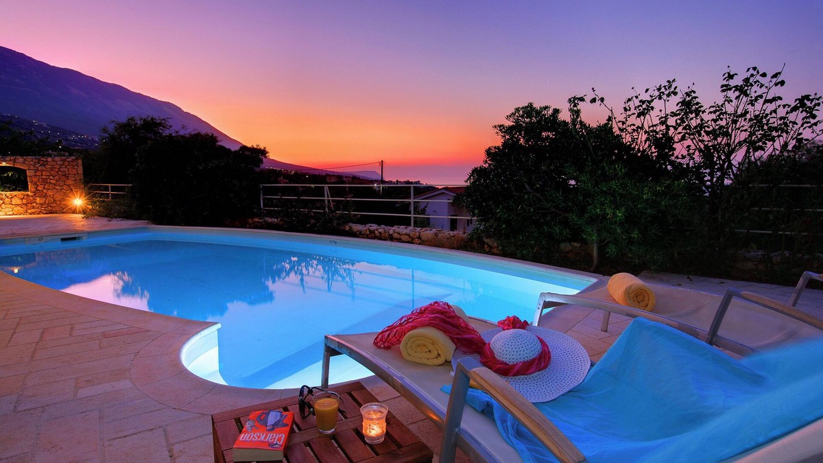 Karavados Villa | Villa 'Petalida Ideales Resort' with Sea View, Wi-Fi and Air Conditioning