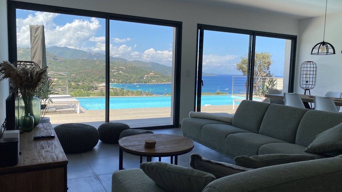 Favone Villa | Villa Pura Corsica: magnificent new sea/beachview villa all luxury and own pool
