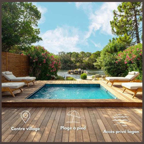 Lecci Villa | Villa Siempetru, 8 pers, lagon & plage à pied