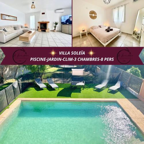 Saint-Chamas Villa | Villa Soleïa - Jardin, CLIM, 3 chambres, 8 personnes