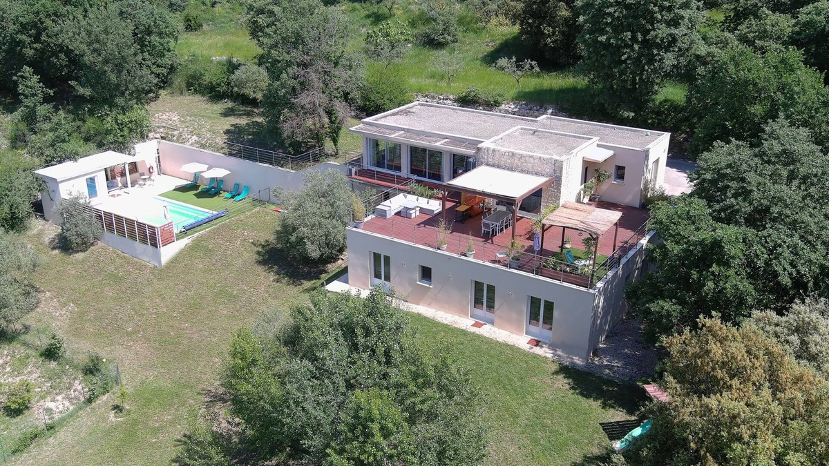 Barjac Villa | Villa Sud-Ardèche panoramic view of the Cévennes mountains
