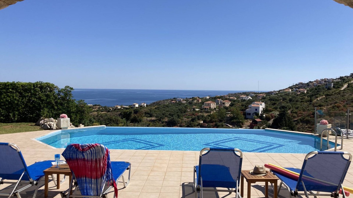 Plaka Villa | Villa Thea- luxury villa with sea and mountain views NEW DISCOUNTS ADDED