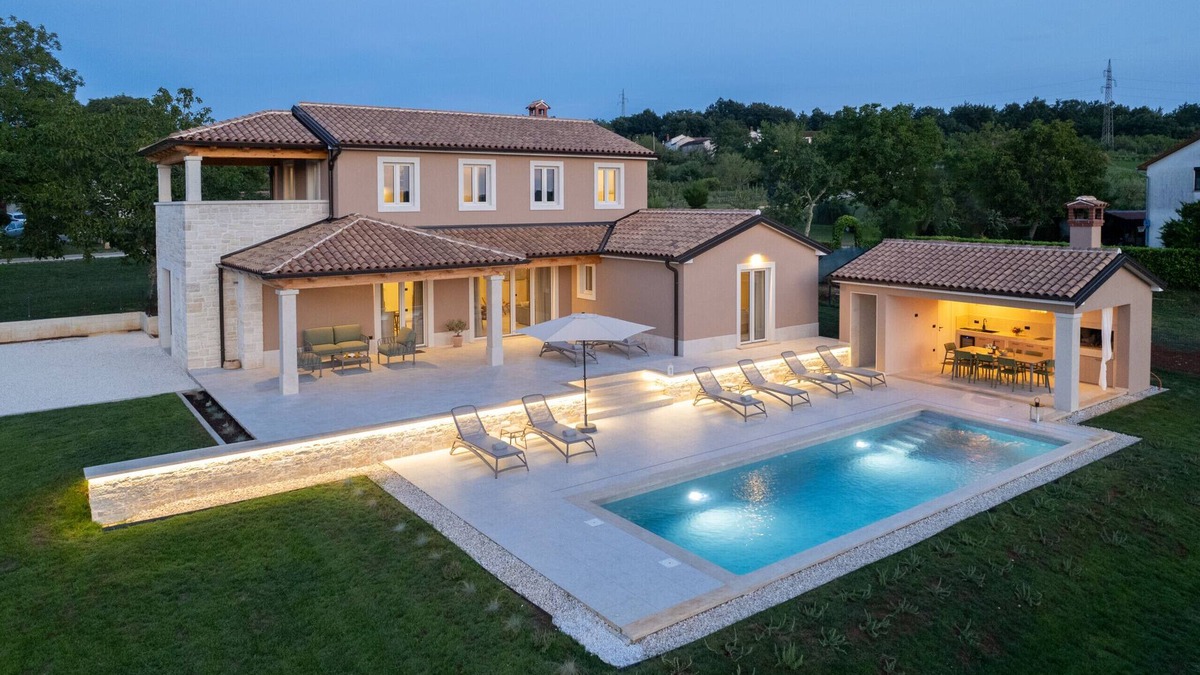 Beram Villa | Villa Vita Pazin in Central Istria for up to 8 people with private pool, playground & beautiful garden