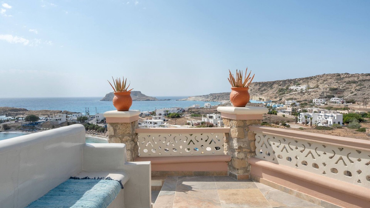 Lefkos Villa | Villa 'Yani La Scala Luxury Villas' with Sea View, Wi-Fi and Air Conditioning