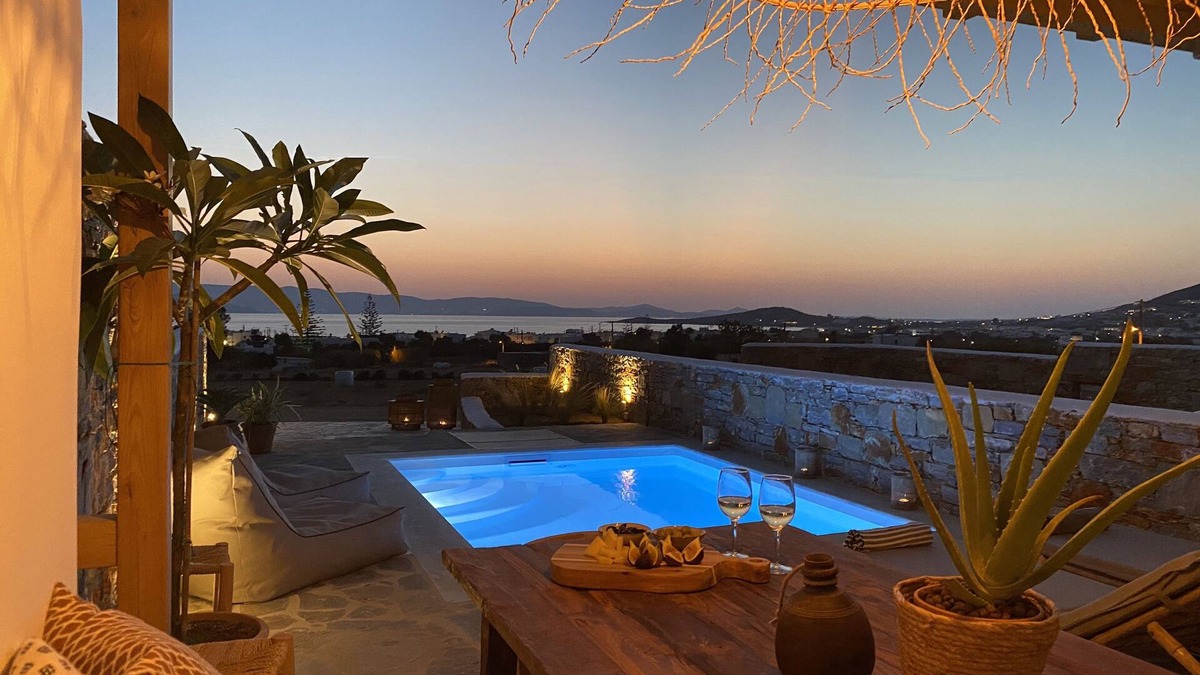 Agia Anna House | Villa Ypsilon Naxos - luxury holiday house with private pool & stunning sea view