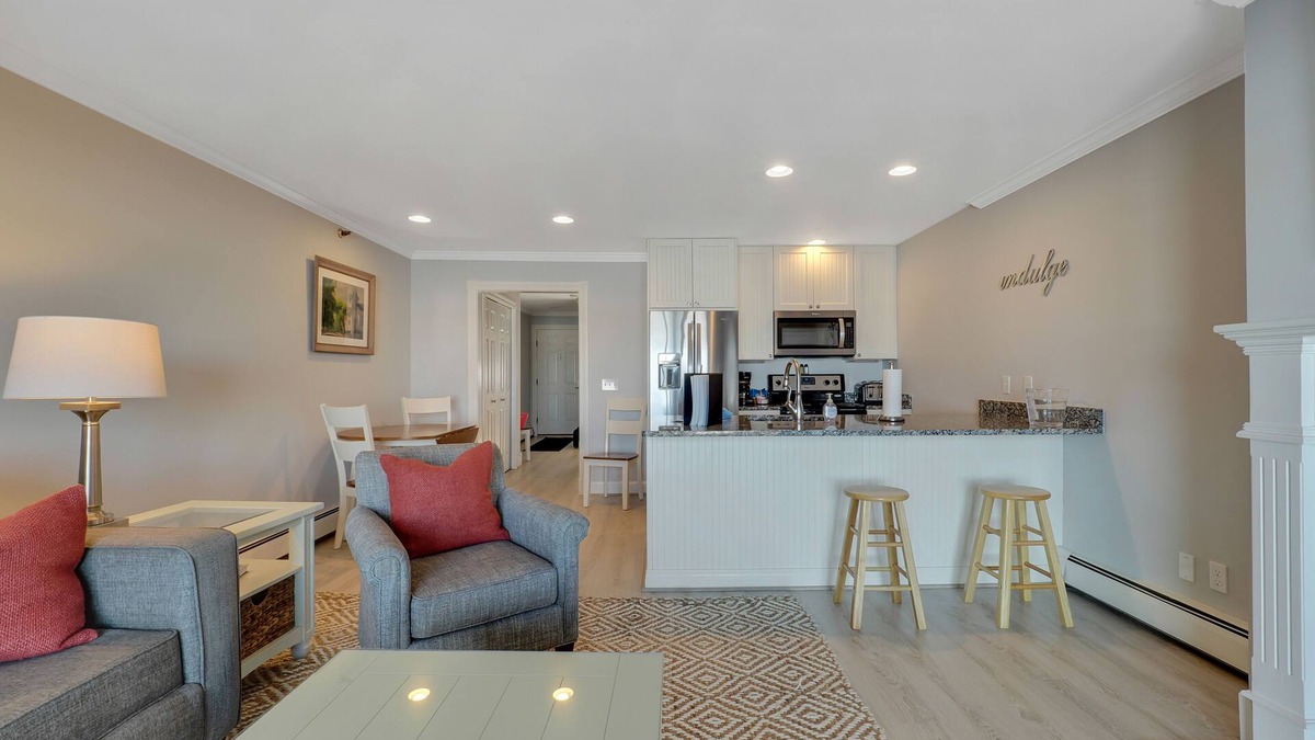 Boyne City Condo | Walk-Out to Lake Charlevoix | Private Beach & Balcony | Downtown Boyne City |